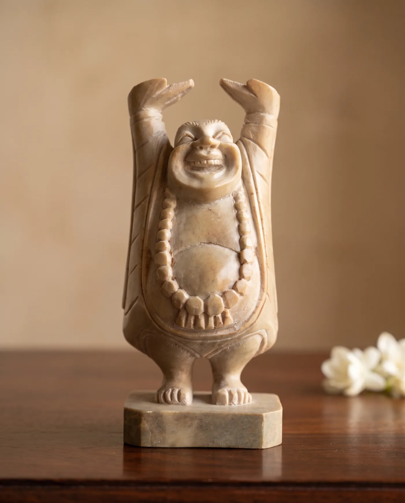Laughing Buddha - Carved Soapstone