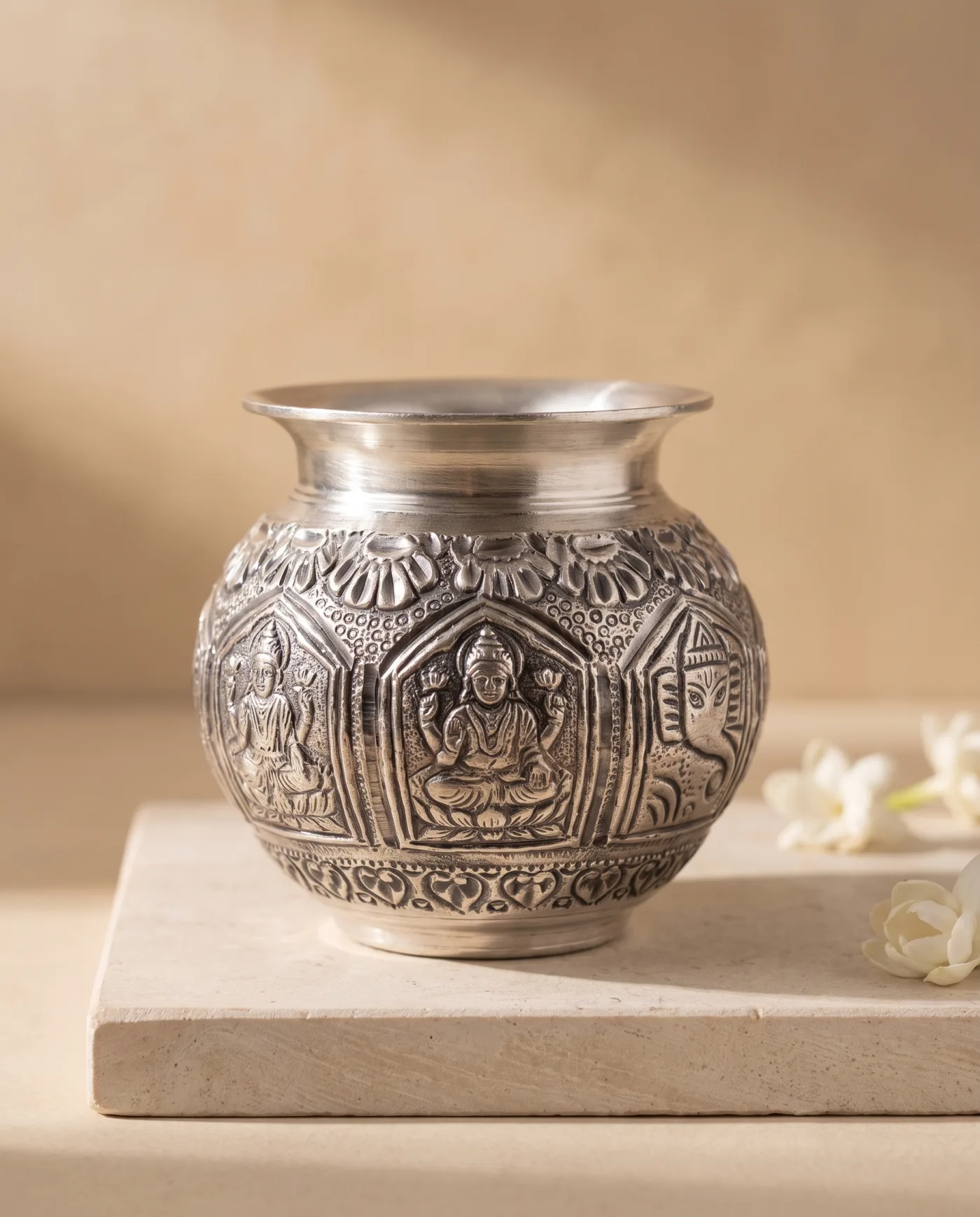Kalash Lota - Silver Repousse