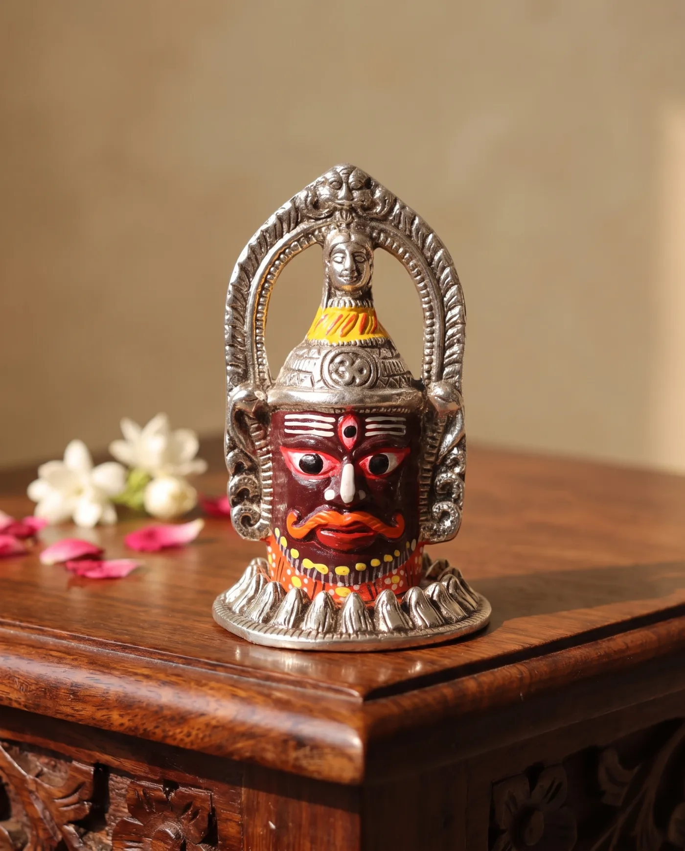Mahakal Idol - Silver Embossed