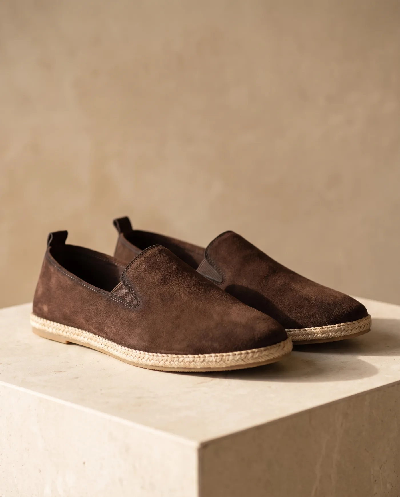 Slip On - Dark Brown Suede Espadrille