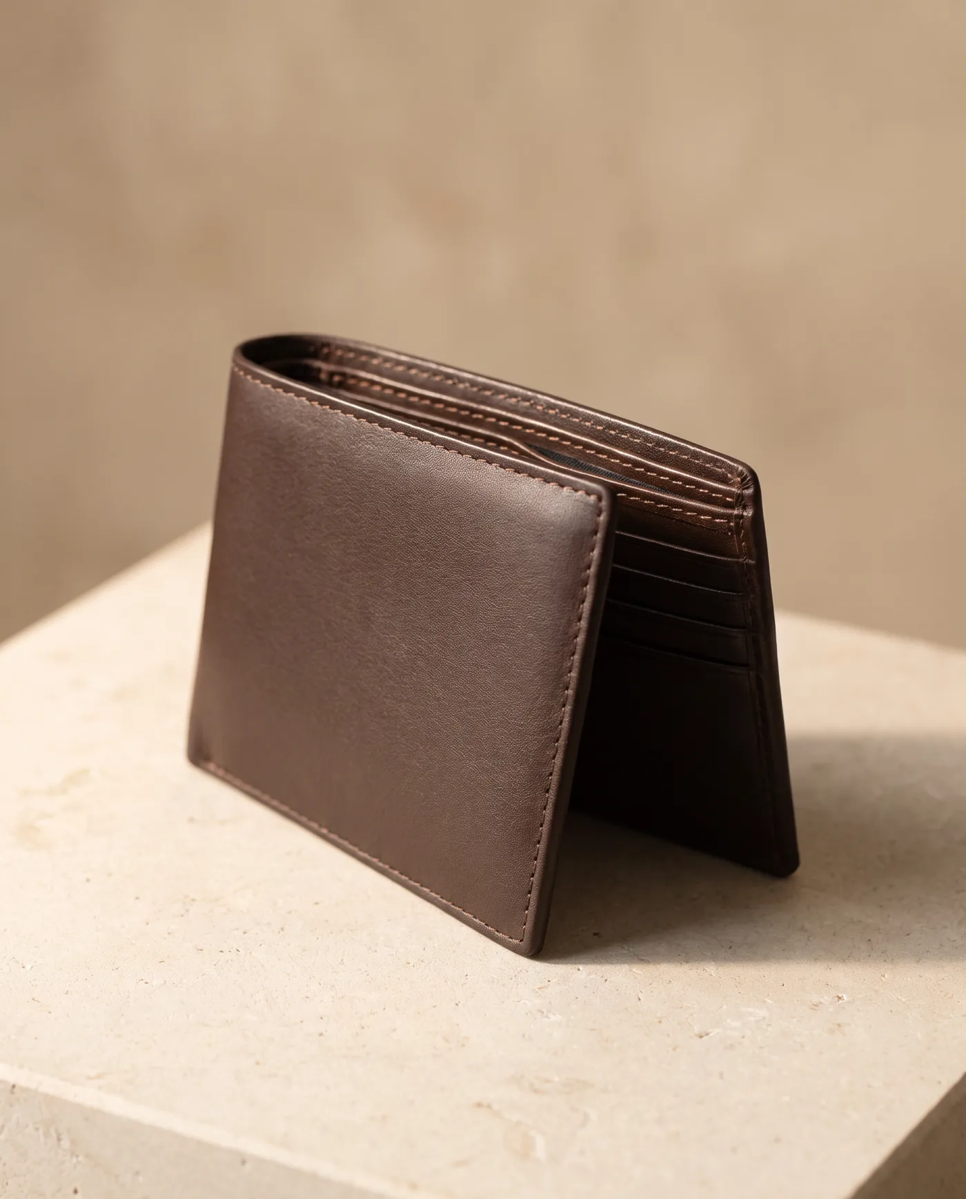 Wallet - Dark Brown Smooth Leather Bifold