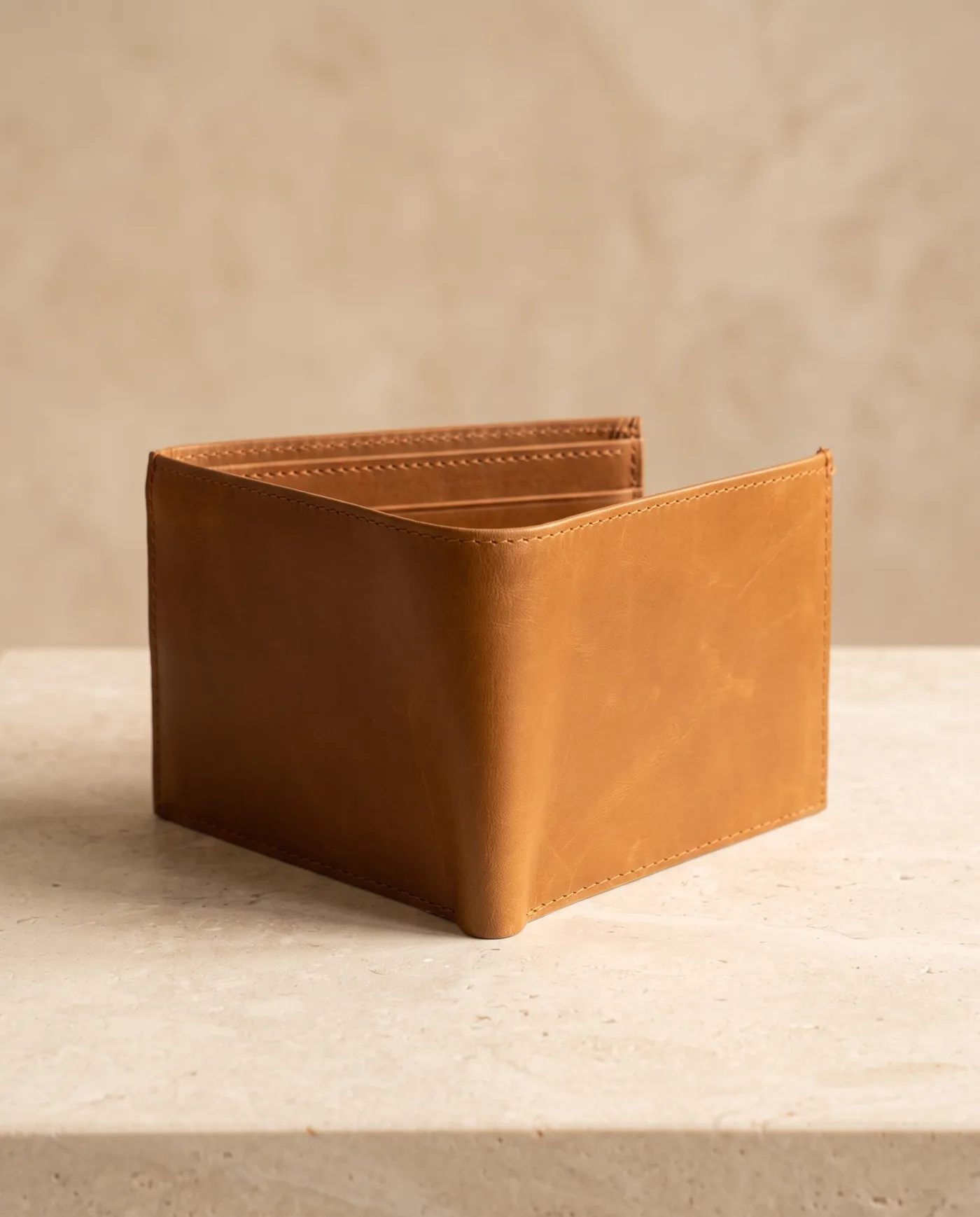 Wallet - Tan Smooth Leather Bifold