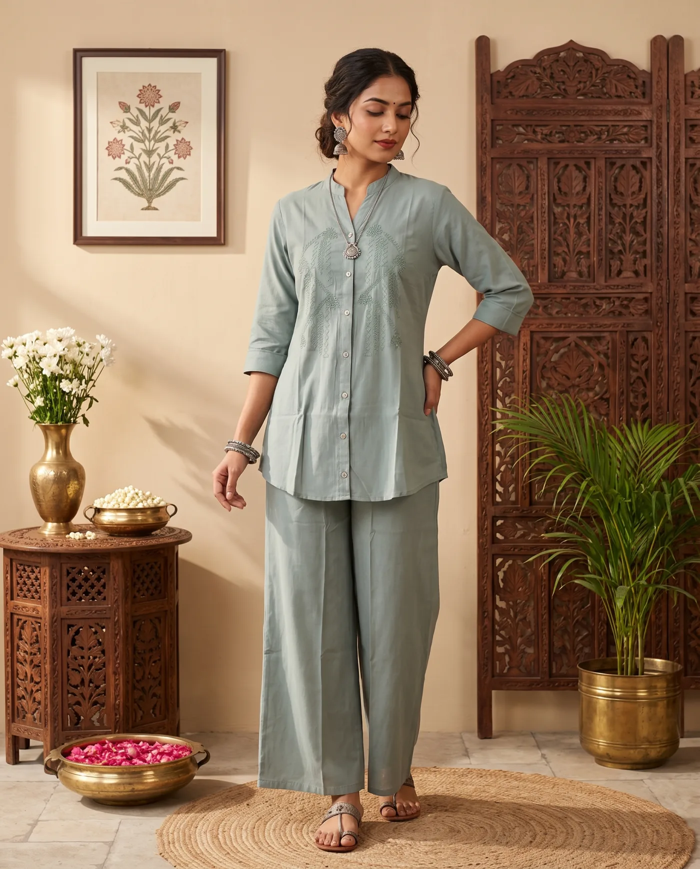 Kurta Set - Sage Shirt Style