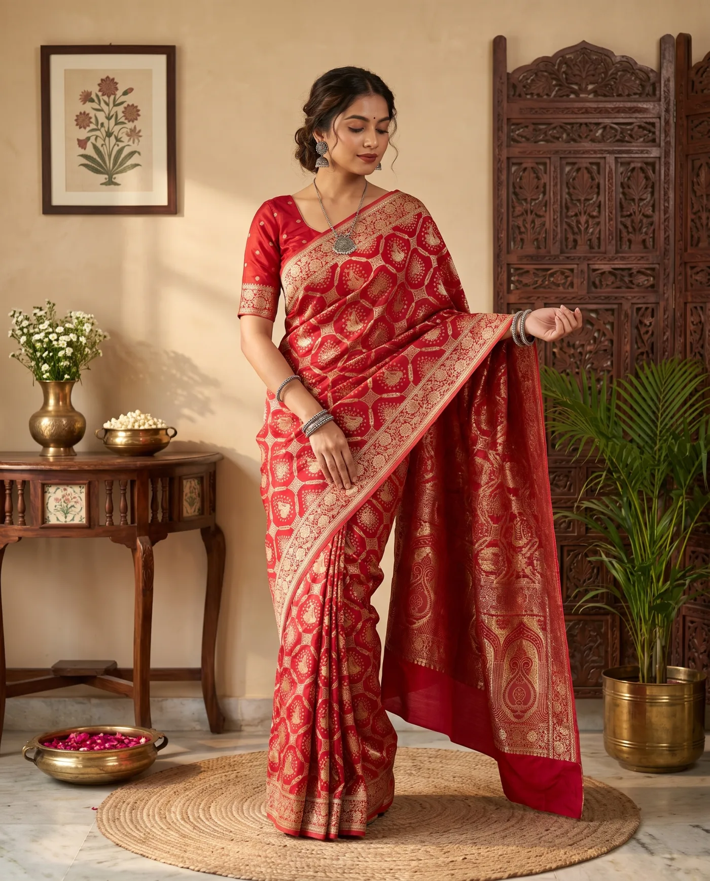 Banarasi - Crimson Brocade